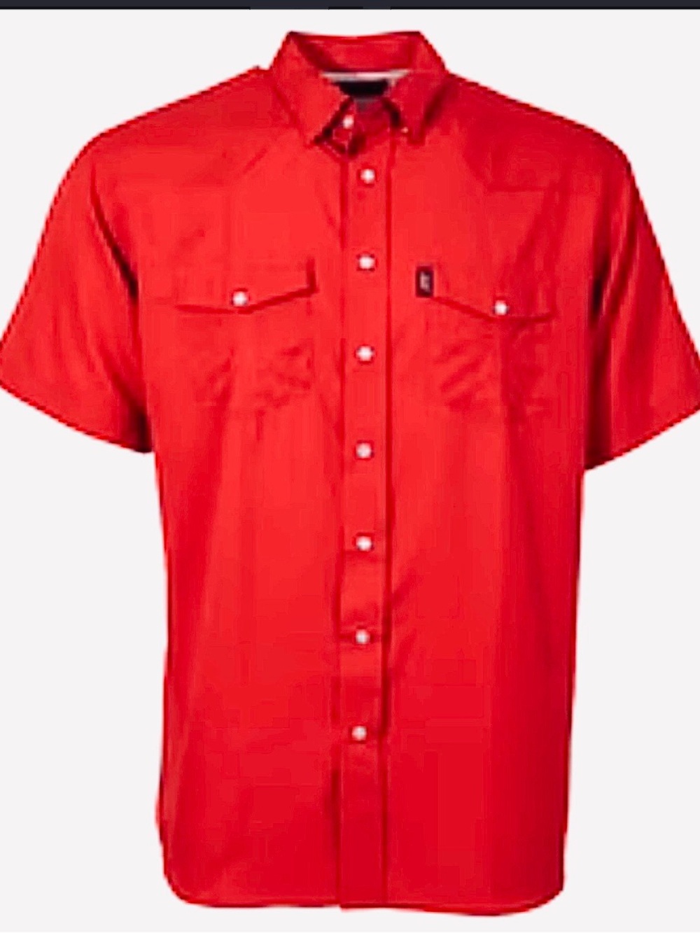 Hooey Men's Short-Sleeve Button-Down Shirt in Red-Size Small - Picture 2 of 12